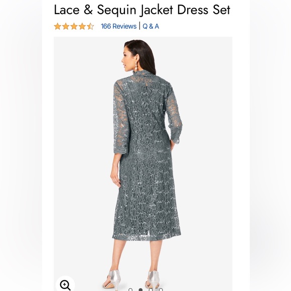 Women’s 2 piece dress set, Romans lace & sequined dress set. Sz 18W - Picture 2 of 3